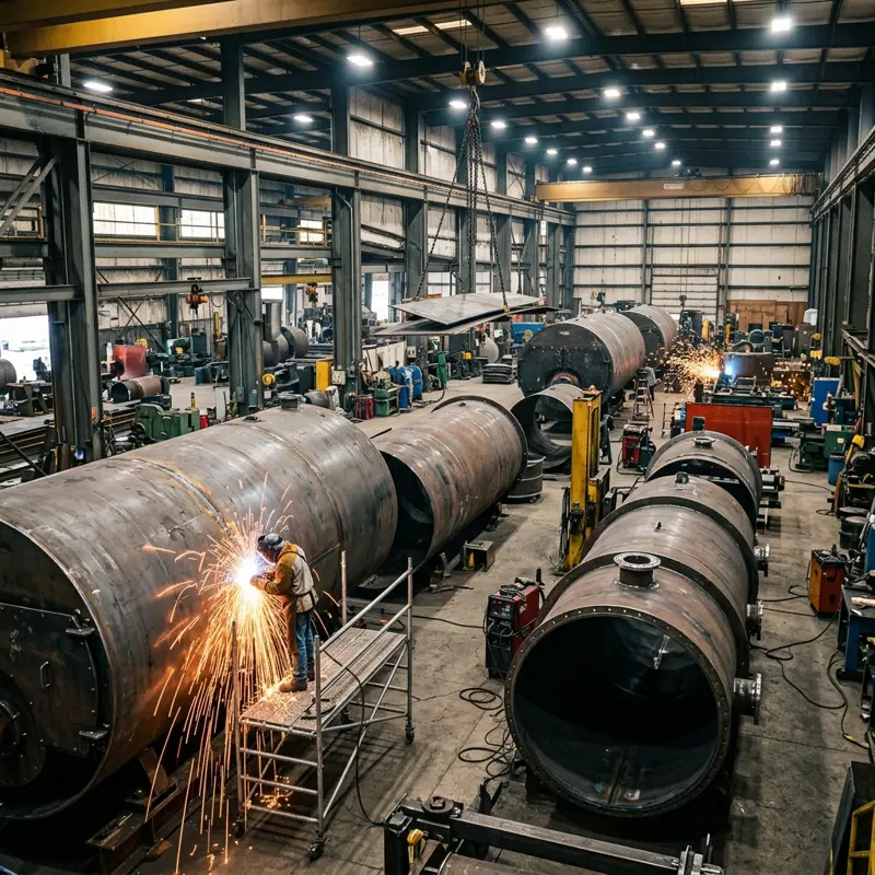 Industrial Boiler Manufacturing Floor